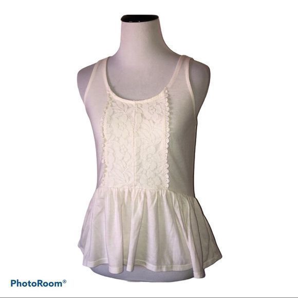 Bongo‎ small white peplum blouse - Picture 1 of 6